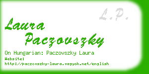 laura paczovszky business card